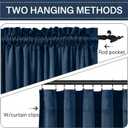 StangH Navy Blue Blackout Velvet Curtains for Doorway, 84 inches 2 Panels Thermal Insulated Noise Reducing Room Dividers for Living Room/Bedroom/Apartment, W42 x L84, 2 Panels