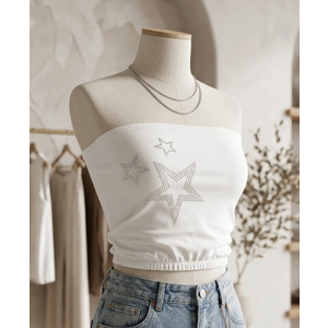 Woman's Tube Top with Star Design, Medium