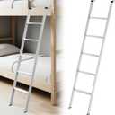 JY PERFORMANCE RV Bunk Bed Ladder, 60 Inch Anti-Slip Bunk Ladder, Heavy Duty 450lbs Max Capacity, Extra Wide Foot Steps, Integrated Hooks for Camper Motorhome Trailer, White