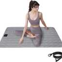 Grounding Mat Cotton Grounding Pad for Bed, Grounding Sheet Anti-Slip Mat Pad with Cotton & Silver Fiber, with 15ft Grounding Cord for Sleep for Stress Relief Sleep Improvement 23 * 35in (Gray)