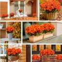 6 Bundles Silk Geraniums Artificial Flowers for Outdoors, UV Resistant Faux Plants Realistic for Garden Patio Porch Window Box Home Indoor Outdoor Decor (6, Orange-red)