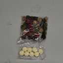 XunYee 48 Pcs Christmas Velvet Beads for Craft 16 mm Flocking Spacer Ornament Christmas Tree Ornament Velvet Bead for DIY Jewelry Making Garland Tiered Tray Tree Decor (Xmas Colors)