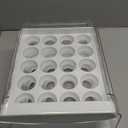 HOMQUEN Egg Holder, Clear Plastic - 2 Layer/40 Grid Egg Tray & Fresh Storage Box for Fridge