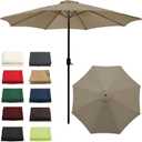 Universal Umbrella Replacement Cloth, 6 Arms/8 Arms, 8.9ft/9.9ft (2.7M/3.0M), Garden Umbrella Replacement Parasol Fabric Cover, Patio Umbrella Replacement Canopy, Sun Umbrella Replacement Cloth ( Colo