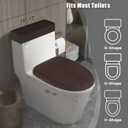 Toilet Lid Cover and Toilet Tank Cover Stretch Toilet Covers Set for Bathroom, Polyester Spandex Jacquard Fabric, Machine Washable, with Elastic Bottom, Coffee