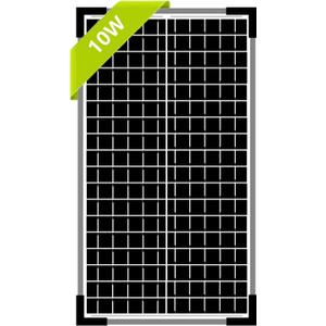 12V 10W Monocrystalline Solar Panel Battery Charger Portable for Vehicle Gate Opener Electrical Fence Chicken Coop Lawn Tractor Boat (1, 10W)