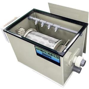 AquariDrum Filter RDF Fully Automatic Water Filter System.Fish Pond，Garden Pond， Efficient UV lamp,Canister Filter for Aquariums up to 3000 GPH,316L Stainless Steel Cleaning Nozzle and 200 mesh Sieve