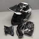 DOT Adult ATV Dirt Bike Helmet with Goggles Gloves & Mask Adjustable Sun Visor Motorcycle Adults Helmet Off-Road Motocross Downhill Moped MX for Unisex-Adult-Victory Gray, L