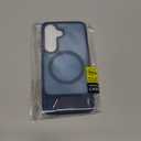 for Samsung Galaxy S25 Case with Screen Protector+Lanyard Wrist Strap,Magnetic Translucent Matte Rugged Slim Phone Cover Built in Invisible Kickstand [Fit for MagSafe],2025 Navy Blue