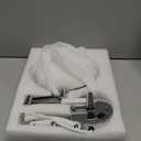 Wall Mounted Lighted Makeup Mirror, 8 Inch Double-Sided 1X 5X Magnifying Mirror for Bathroom, 11'' Extendable Arm, 360 Swivel, Touch DimmableLED Lights, Powered by Plug in, Chrome