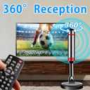 TV Antenna for Smart TV Indoor, 2024 Newest Antenna with Strong Magnetic Base, 360&Long Range Reception TV Antenna for Local Channels, Easy Setup Antenna for TV Without Cable (Black+Red)