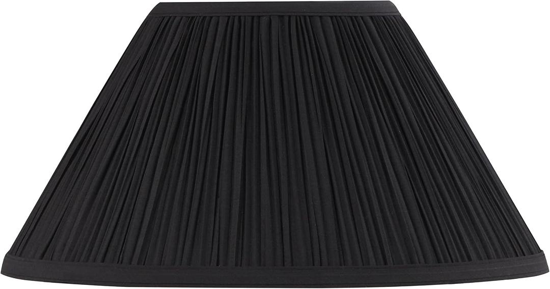 Aspen Creative 33141, Mushroom Pleated Traditional Spider Lamp Shade, Black, 6" Top x 14" Bottom x 18" Slant