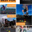 Flexible Soccer Cones (Set of 60/50/40/25) with Mesh Bag & Strap, Sports Cones for Soccer, Basketball, Football Training Equipment, Agility Soccer Cones for Drills Training (Orange)