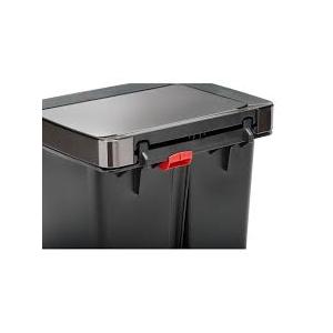 Rubbermaid Premier High-Capacity Step-On Trash Can, 19 Gallon, Single or Dual Stream Trash or Recycling, Charcoal, Stainless-Steel Rim, Lid Lock, Quiet Lid, for Home/Kitchen/Garage/Apartment/Office