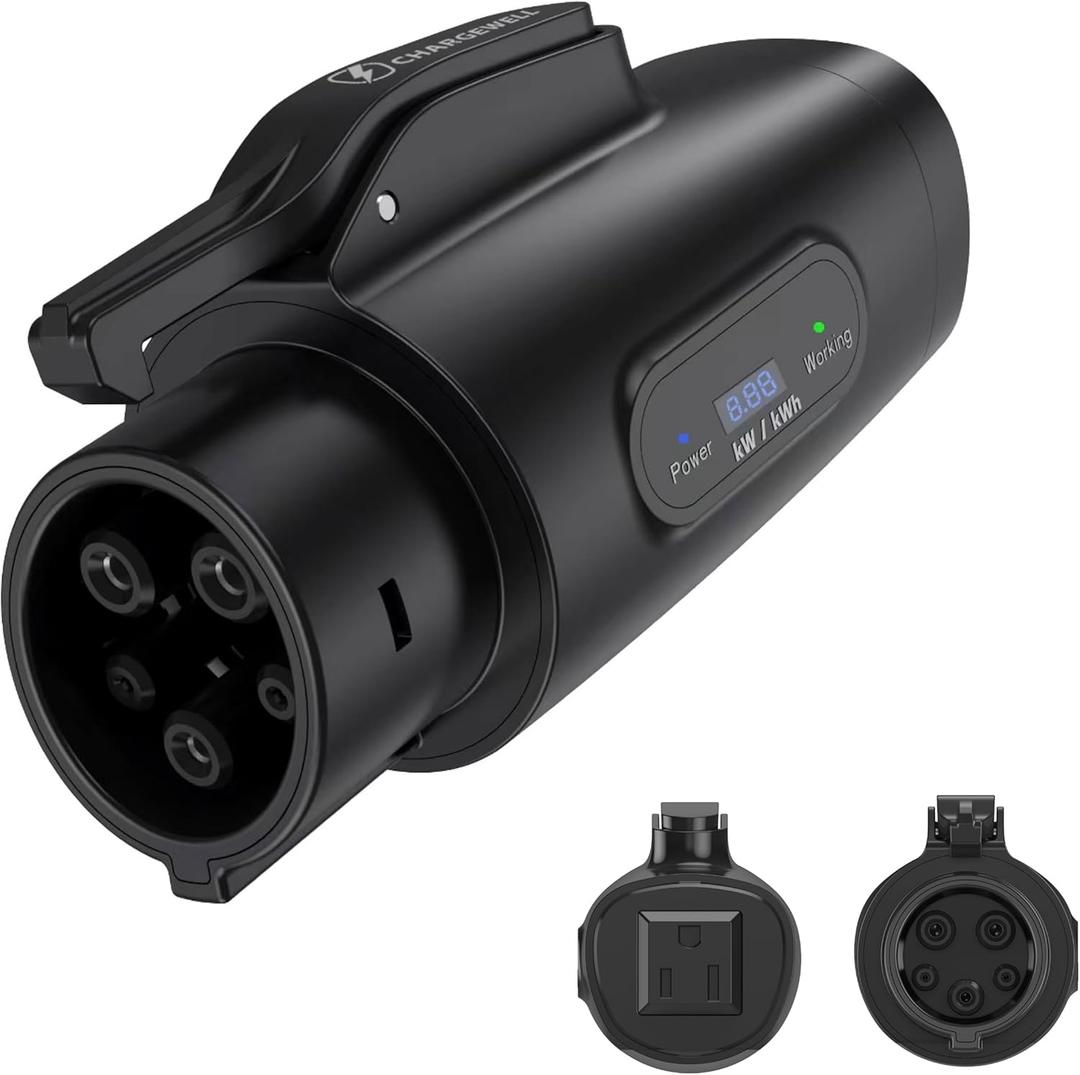 J1772 V2L Discharger [15 Amp, 110-250 Volts], Electric Vehicle Charger Adapter, EV Discharger Accessories for Hyundai Ioniq 5, 6, Kia EV6, EV9, NIRO EV, Genesis GV 60, GV 70, G80 & More