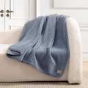 UGG Whitecap Fleece Throw Blanket, Plush Cozy Throw for Couch or Bed, Luxury Home Decor for Living Room, Ultra Soft Blankets, Machine Washable, 50-inch x 70-inch, Denim Blue