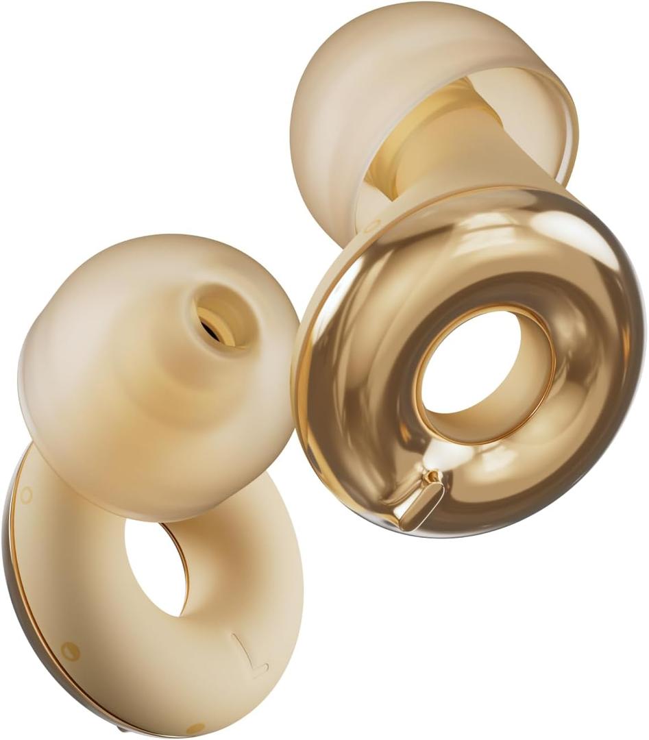 Loop Switch 2 Adjustable Ear Plugs  3 Noise Relief Modes for Ultimate Control | Flexible Noise Reduction Earplugs for Focus, Travel, Socializing, Festivals & More | 20-26 dB (SNR) Noise Reduction (Gold)