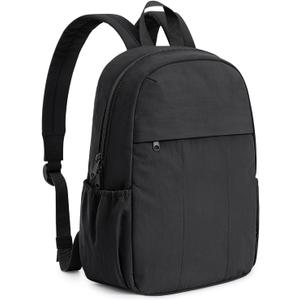 G4Free Mini Backpack for Women Water-resistant Hiking Backpack with Adjustable Shoulder Straps for School Travel Shop Work Casual(BLACK)