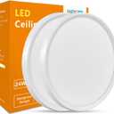 Led Flush Mount Ceiling Light,16 Inch 32w 3480lm,3000k/4000k/6000k 3CCT Selectable, Round Modern Flat Panel Super Slim Led Ceiling Light,for Living Dining Kitchen Bedroom Room (2Pack-White) (16inch-2Pack)