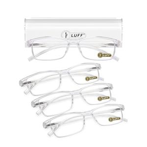 LUFF 4Pcs Anti-Blue-ray Reading Glasses Portable Ultra-Light Readers(2.5X)