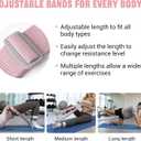 Foot Pedal Resistance Band for Women Core Workout, Fabric Resistance Band with Handles 150lb Full-Body Exercise Band for Arm & Leg Muscle Training, Adjustable & Fixed Length Options