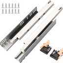 6 Pair 24 Inch Undermount Soft Close Drawer Slides,Bottom Mount Concealed 100lb Load Capacity Full Extension Ball Bearing Rails with Adjustable Locking Devices
