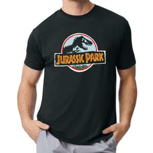 Jurassic Park Logo Performance Gym Shirt (Large, Jpa Colorful Logo)
