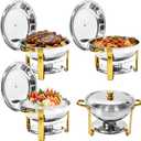4-Pack 6QT Chafing Dishes for Buffet YJR001