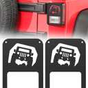 WIPHANY Tail Light Guards Covers Jeep Cover Lamp Taillight Rear Protector Guard Black Compatible with 2007-2018 Wrangler Contains Screw Fittings