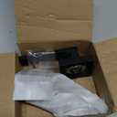 Dummy Door Handles Interior - Pack of 2, Matte Black Door Handle Single Side Lever for Closet & French Doors | Ambidextrous Square Design, Powder Coated Non-Turning and Non-Locking Handle (Dummy with Screws)