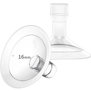 16mm Oval Flanges Breast Pump Parts Compatible with Medela Breast Pumps PersonalFit, Maxflow, Freestyle Flex Swing Maxi Connector