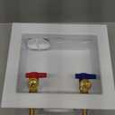 Universal Washing Machine Outlet Box, 1/2-Inch Pex Crimp x 3/4-Inch MHT Connection with Center Drain, Laundry Washer Valve Outlet Box