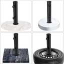 Umbrella Tube Base Universal Granite Umbrella Stand Tube Outdoor,Outside Stone Umbrella Stainless Steel Tube Base,Heavy Duty Flag Pole Stake Holder,Table Umbrella Tube Bracket,DIY Umbrella Tube Mount