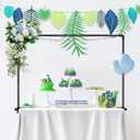 Over The Table Rod Stand with Clamps, 31-95Length, Metal Table Arch Stand Decorated Arch for Party, Birthday, Wedding, Halloween, Christmas, Black