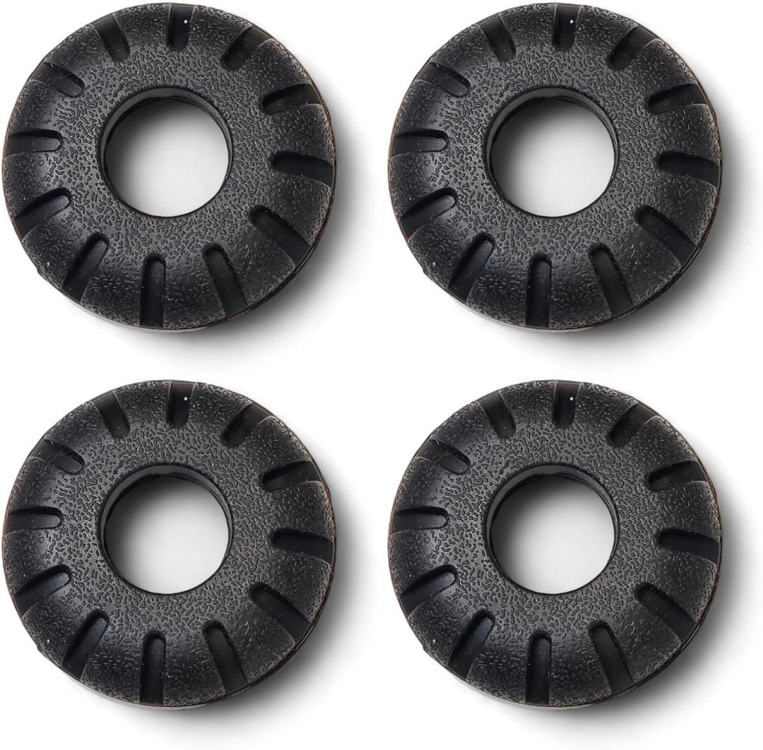 Premium Choke Up Rings, 4 Pack, Reduces Hand Pain & Pressure for Baseball, Softball, & Tee Ball Bats Knob Taper, Black 