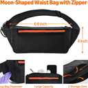 Amazon Basics Hands Free Dog Leash with Running Bag, Adjustable Waist Belt, Dual Padded Handles, Reflective Bungee Leash for Walking, Jogging, Hiking, Fits Small to Large Dogs (Up to 150 lbs)