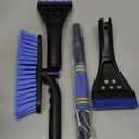 34" Extendable Ice Scrapers for Car Windshield 2-in-1 Snow Brush for Car Snow Scraper for Car Snow Scraper and Drush with Ergonomic Foam Grip for Cars, Trucks, SUVs with 360 Pivoting Brush Head Blue