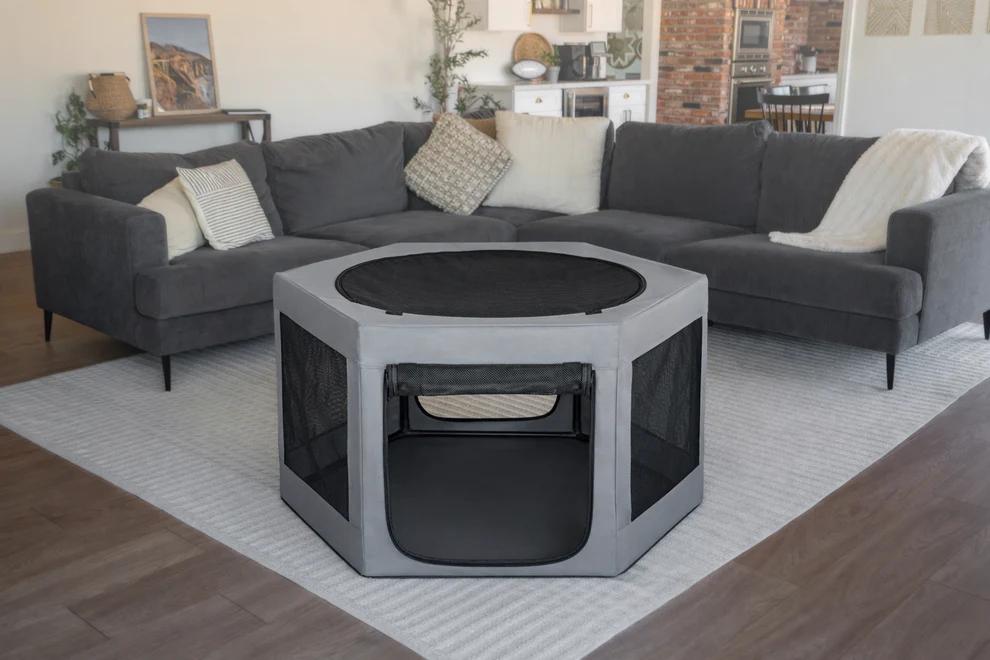 COZYPUP Pet Playpen Hexagon - Gray