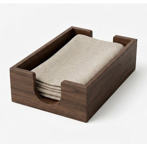 Wooden Guest Towel Tray Storage