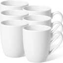 Urbanstrive 16 oz Large Coffee Mugs Set of 6 Ceramic Coffee Mug White Coffee Cups Tea Cups Idea Gift for Women Men House Warming Gifts New Home Office, White 6 Pack (White)