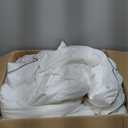 DOWNCOOL Feather Down Fiber Comforter King Size, 100% Cotton Ultra Soft Fluffy Duvet Insert King, All Season Luxurious Hotel Bedding Comforters with Corner Tabs, White 106"x90"