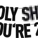 Black Glitter Holy Shit You're 20 Banner, Happy 20th Birthday/Cheers to 20 Years, 20th Birthday Party Decorations Supplies