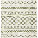 SAFAVIEH Arizona Shag Collection Accent Rug - 3'2" x 5', Ivory & Green, Moroccan Design, Non-Shedding & Easy Care, 1.6-inch Thick Ideal for High Traffic Areas in Foyer, Living Room, Bedroom (ASG741Y)