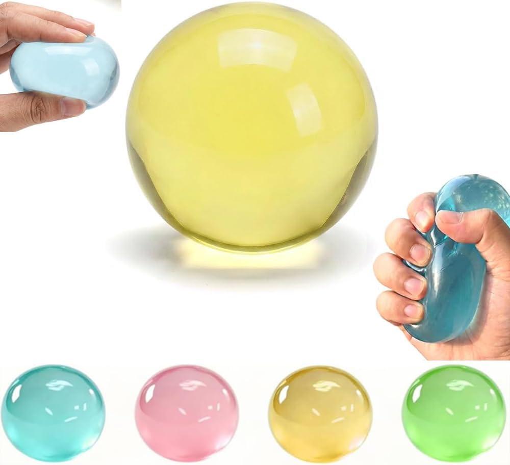 Coconut Oil Squishy - 2026 New Coconut Oil Stress Ball, Slow Rising Squishy, 100% Odorless, Non-Sticky, Easy to Clean, Improving Focus, Or Easing Tension During Study, Work, Or Relaxation (Yellow)