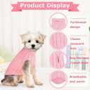 2 Pieces Dog Sweaters for Medium Dogs Girl boy, Knitted Chihuahua Sweater Yorkie Dachshund,Dog Sweaters for Small Dogs Girl Male Fall Winter Puppy CatMedium (Pink+beige)