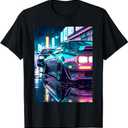 JDM Japanese Domestic Market 90s Car Lover Synthwave Style T-Shirt,6XL