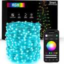 Brizled Smart Fairy Lights, 66FT 200 LED Valentine's Day Fairy Lights WiFi Smart Christmas Light App Controlled, RGB Color Changing Mini Light Dimmable Work with Alexa & Google Home for Halloween Xmas