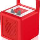 Silicone Case for Toniebox Audio Player, Shockproof Anti-Slip Protective Cover for Toniebox Audio Player, Durable Soft Silicone Sleeve with Easy to Carry Handle (Red)