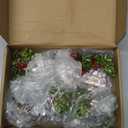 6 Pcs 4.3 Inch Mistletoe Crystal Christmas Ornament Jewel Wedding Christmas Acrylic Kissing Ball Hanging Mistletoe Ornament for Christmas Tree Home Christmas Party Supplies Xmas Gifts