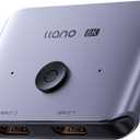 llano HDMI 2.1 Switch 2 in 1 Out 8K@60Hz 4K@120Hz, HDMI Switcher 48Gbps Bidirectional, Supports VRR HDR10 Dolby Atmos, for PS5 Xbox Apple TV Roku Switch 2, Aluminum Alloy Case